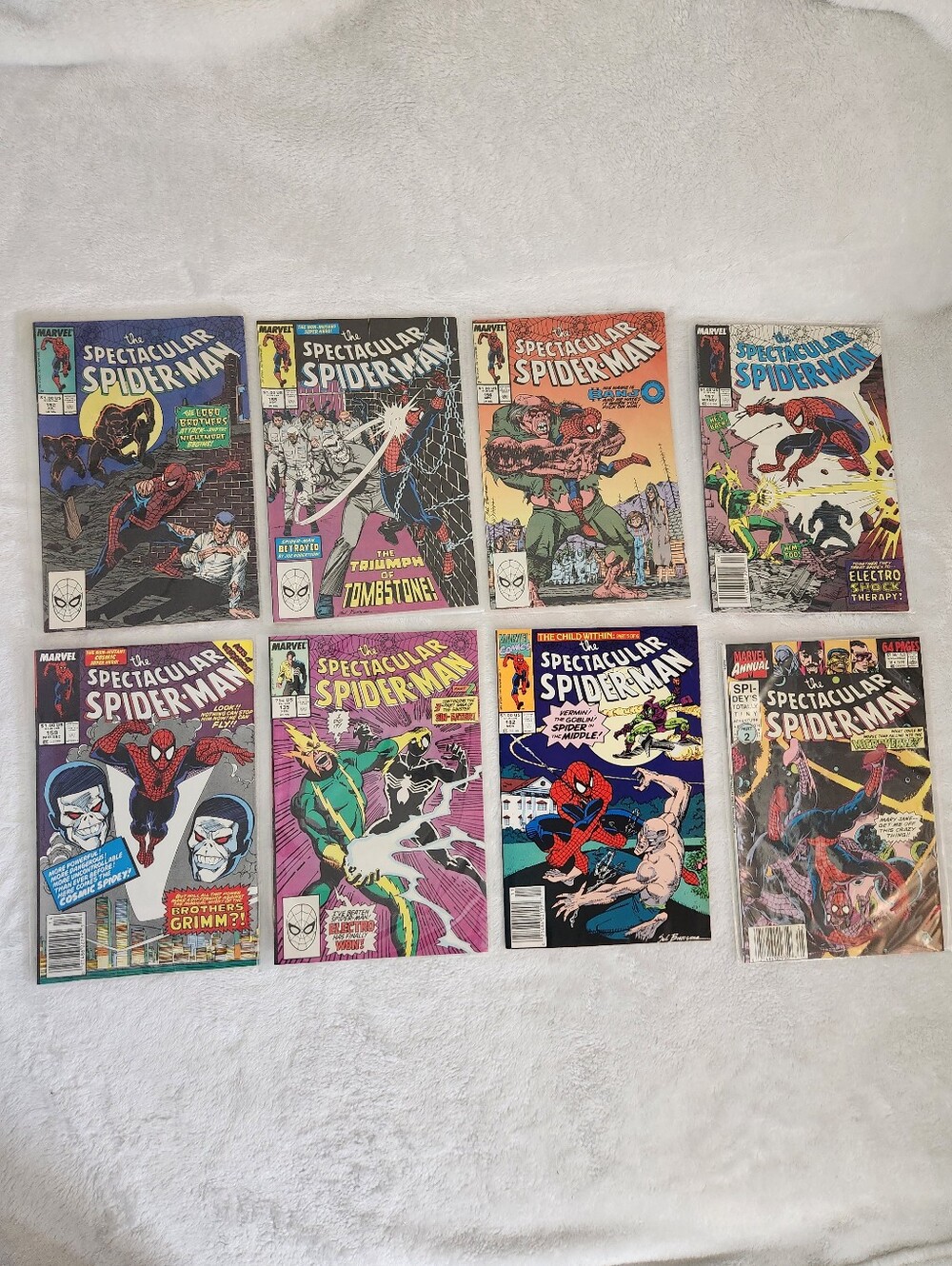 Spectacular Spider-Man Marvel Comic Lot 8 Issues Tombstone Electro Annual 10